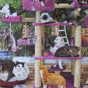 New Prime 3D Puzzle Giordano Studios Kittens on Cat Tree 500 Pieces 24x18 Inch